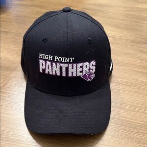 Nike Black Cap with White and Purple Logo